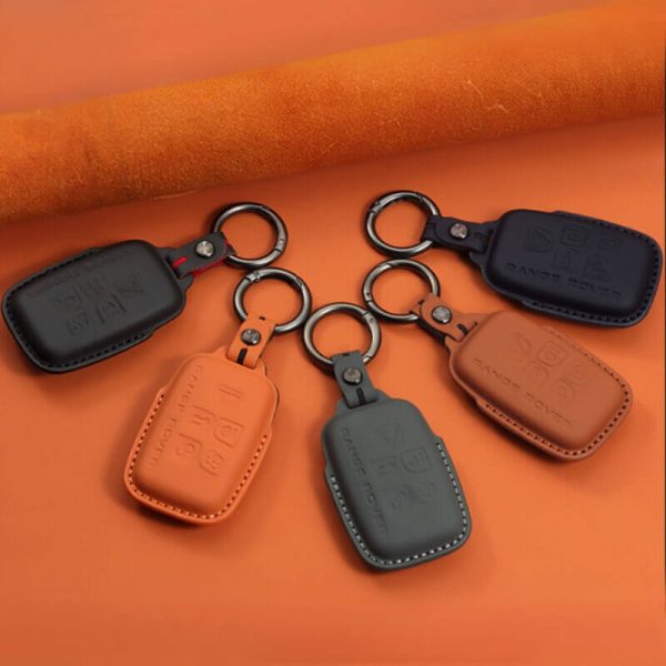 Bao da bọc chìa khóa ô tô Land Rover da bò sang trọng
