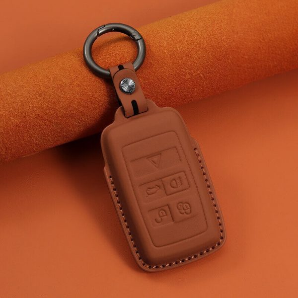 Bao da bọc chìa khóa ô tô Land Rover da bò sang trọng