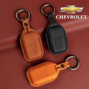 Bao da bọc chìa khóa ô tô Chevrolet da bò sang trọng