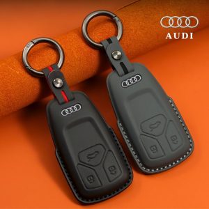 Bao da bọc chìa khóa ô tô Audi da bò sang trọng