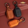 Bao da bọc chìa khóa ô tô Chevrolet da bò sang trọng