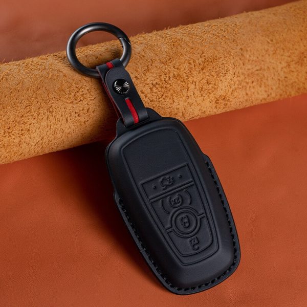 Bao da bọc chìa khóa ô tô Ford da bò sang trọng