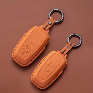 Bao da bọc chìa khóa ô tô Ford da bò sang trọng