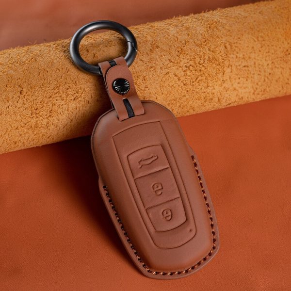 Bao da bọc chìa khóa ô tô Ford da bò sang trọng