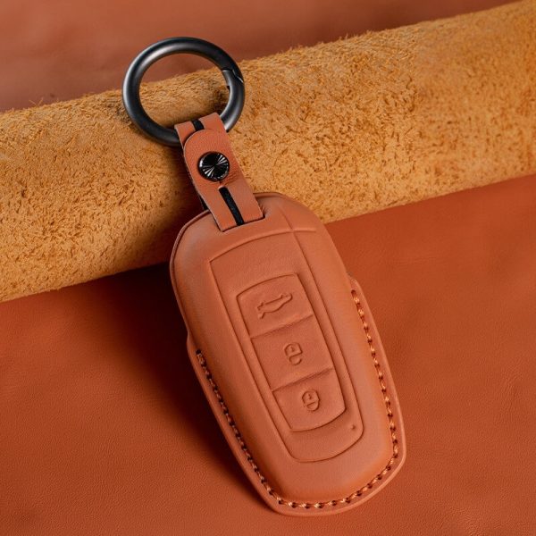 Bao da bọc chìa khóa ô tô Ford da bò sang trọng
