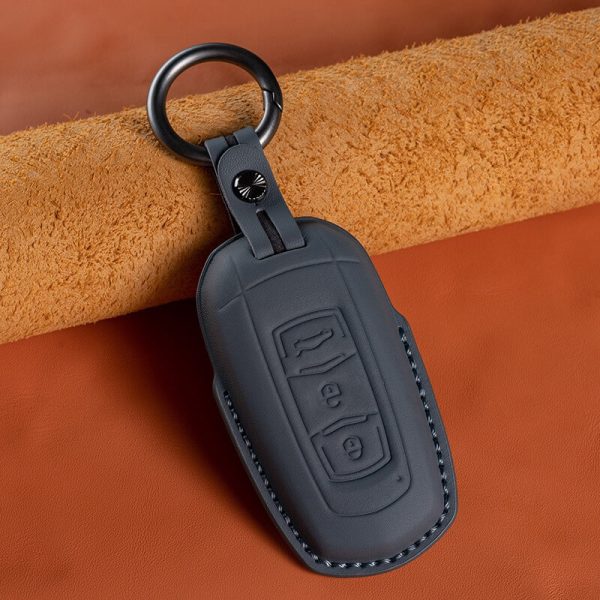 Bao da bọc chìa khóa ô tô Ford da bò sang trọng