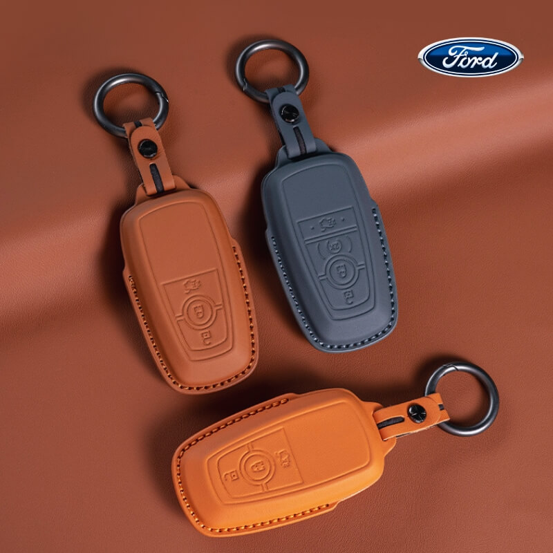 Bao Da Bọc Chìa Khoá Ô Tô Ford Da Bò Sang Trọng