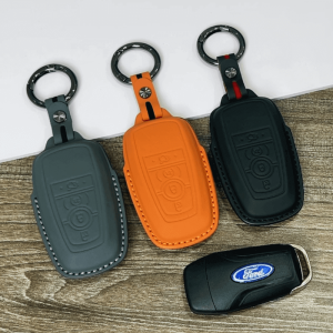 Bao da bọc chìa khóa ô tô Ford da bò sang trọng