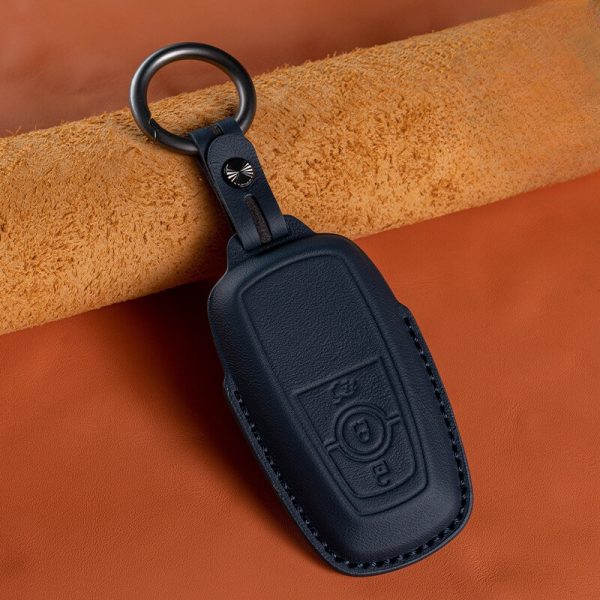 Bao da bọc chìa khóa ô tô Ford da bò sang trọng
