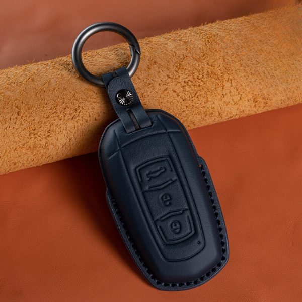 Bao da bọc chìa khóa ô tô Ford da bò sang trọng