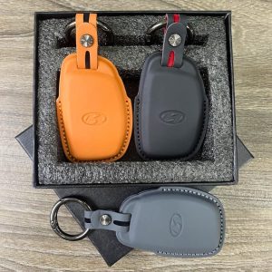 Bao da bọc chìa khóa ô tô Hyundai da bò sang trọng