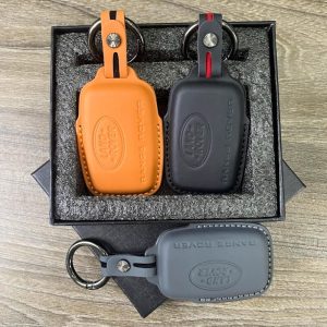 Bao da bọc chìa khóa ô tô Land Rover da bò sang trọng
