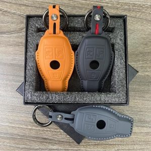 Bao da bọc chìa khoá ô tô Mercedes da bò sang trọng