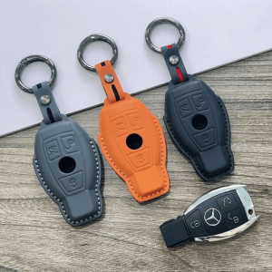 Bao da bọc chìa khoá ô tô Mercedes da bò sang trọng