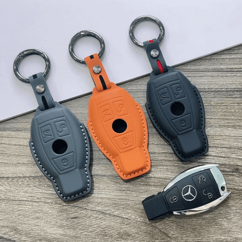Bao Da Bọc Chìa Khoá Ô Tô Mercedes Da Bò Sang Trọng