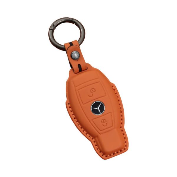 Bao da bọc chìa khoá ô tô Mercedes da bò sang trọng