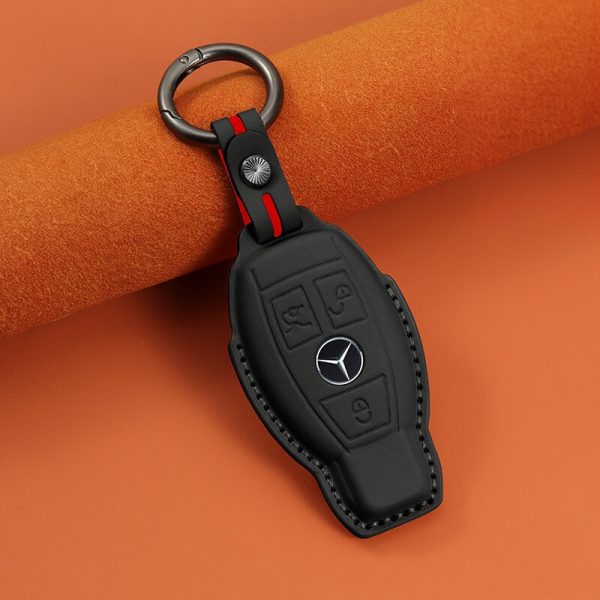 Bao da bọc chìa khoá ô tô Mercedes da bò sang trọng