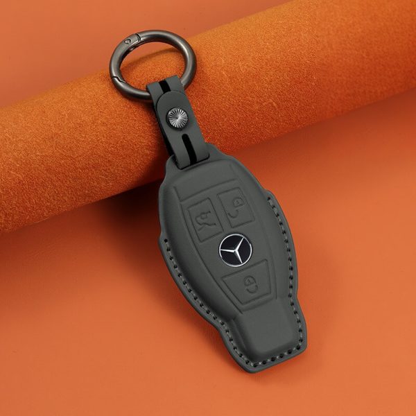 Bao da bọc chìa khoá ô tô Mercedes da bò sang trọng