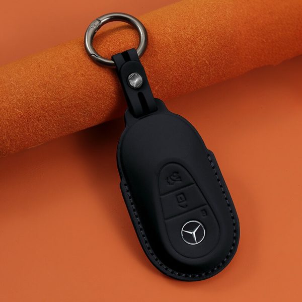 Bao da bọc chìa khoá ô tô Mercedes da bò sang trọng