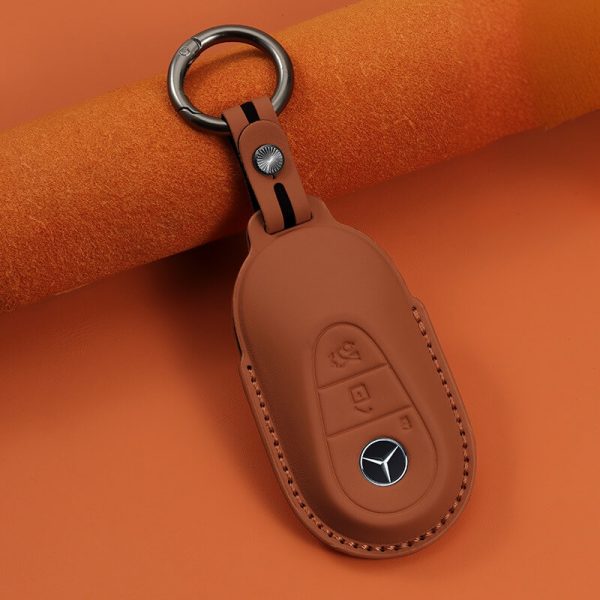 Bao da bọc chìa khoá ô tô Mercedes da bò sang trọng