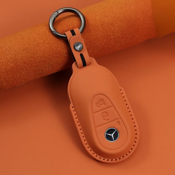 Bao da bọc chìa khoá ô tô Mercedes da bò sang trọng