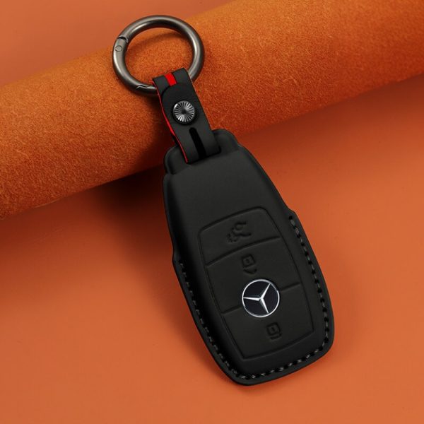 Bao da bọc chìa khoá ô tô Mercedes da bò sang trọng