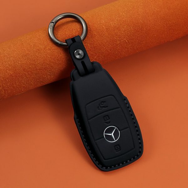 Bao da bọc chìa khoá ô tô Mercedes da bò sang trọng