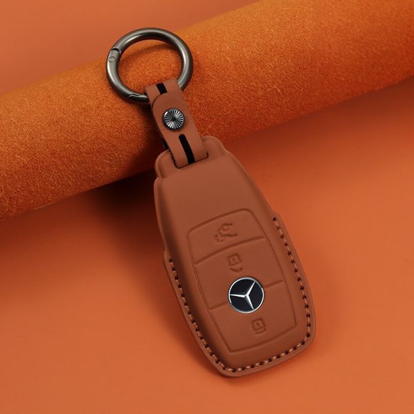 Bao da bọc chìa khoá ô tô Mercedes da bò sang trọng