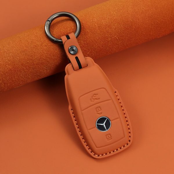Bao da bọc chìa khoá ô tô Mercedes da bò sang trọng
