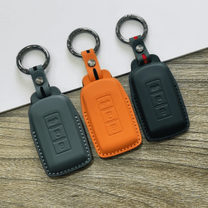 Bao da bọc chìa khóa ô tô Mitsubishi da bò sang trọng