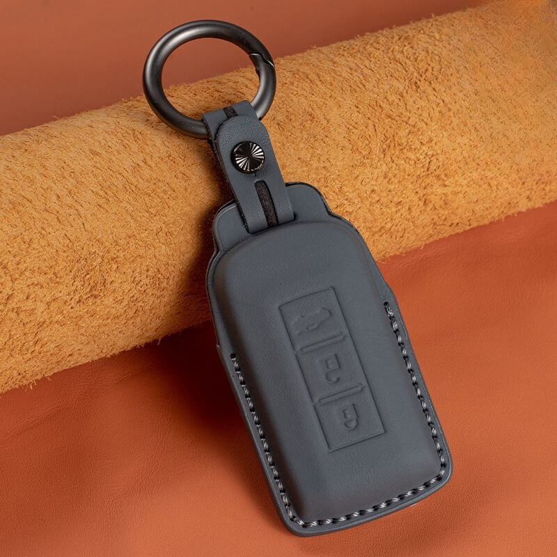 Bao da bọc chìa khóa ô tô Mitsubishi da bò sang trọng