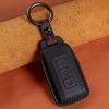 Bao da bọc chìa khóa ô tô Mitsubishi da bò sang trọng