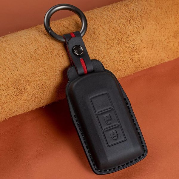 Bao da bọc chìa khóa ô tô Mitsubishi da bò sang trọng