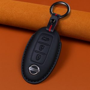 Bao da bọc chìa khóa ô tô Nissan da bò sang trọng