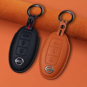 Bao da bọc chìa khóa ô tô Nissan da bò sang trọng