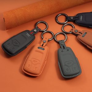 Bao da bọc chìa khóa ô tô Audi da bò sang trọng
