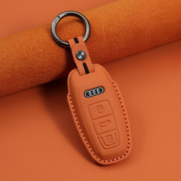 Bao da bọc chìa khóa ô tô Audi da bò sang trọng