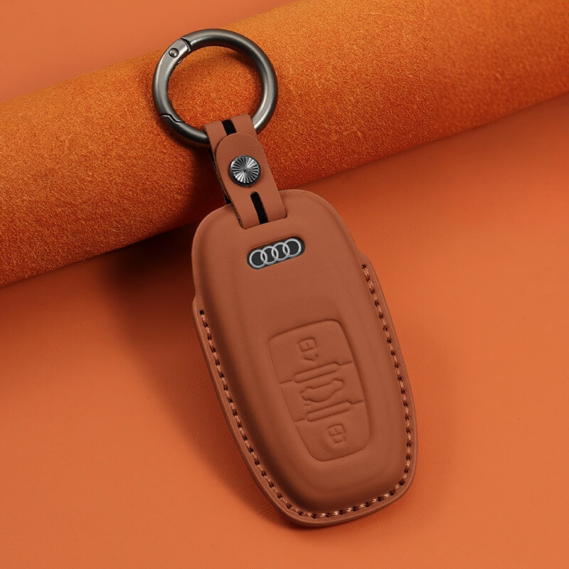 Bao da bọc chìa khóa ô tô Audi da bò sang trọng