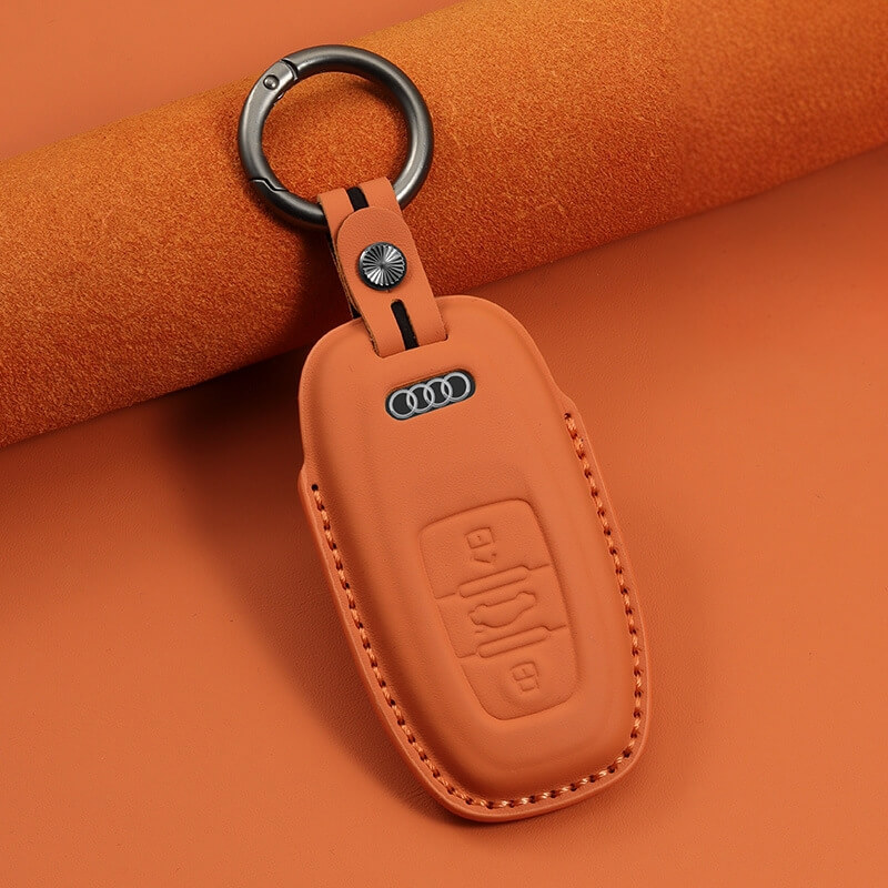 Bao da bọc chìa khóa ô tô Audi da bò sang trọng
