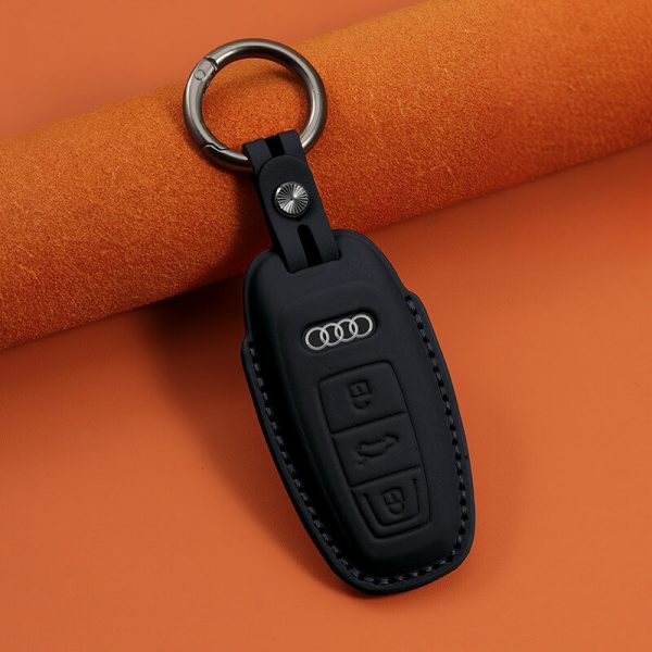 Bao da bọc chìa khóa ô tô Audi da bò sang trọng