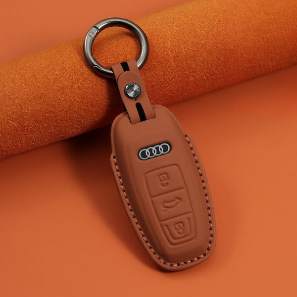 Bao da bọc chìa khóa ô tô Audi da bò sang trọng