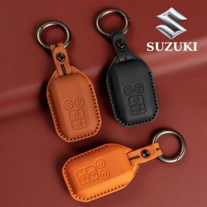 Bao da bọc chìa khóa ô tô Suzuki da bò sang trọng