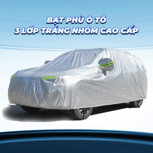 Bạt phủ ô tô tráng nhôm 3 lớp cách nhiệt cao cấp