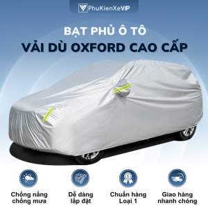 Bạt phủ ô tô vải dù Oxford 3 lớp cao cấp siêu bền