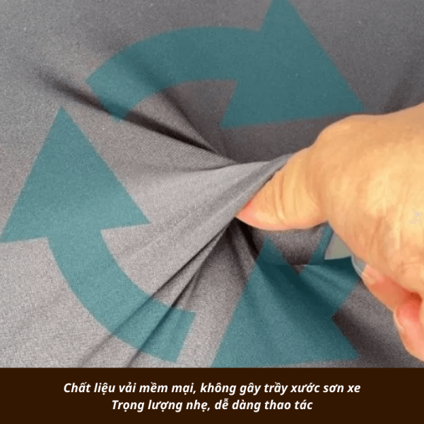Bạt phủ ô tô vải Polyester 4C cao cấp màu đen