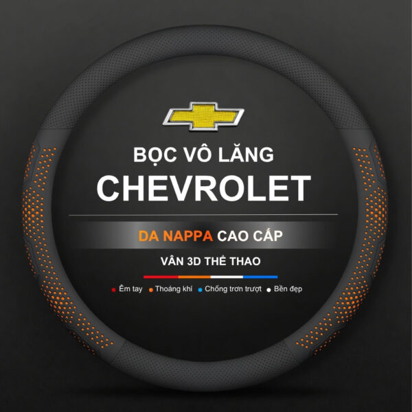 Bọc vô lăng xe Chevrolet Da Nappa cao cấp, thể thao