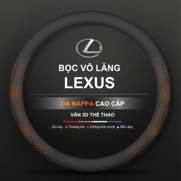 Bọc vô lăng ô tô Lexus chất liệu Da Nappa cao cấp