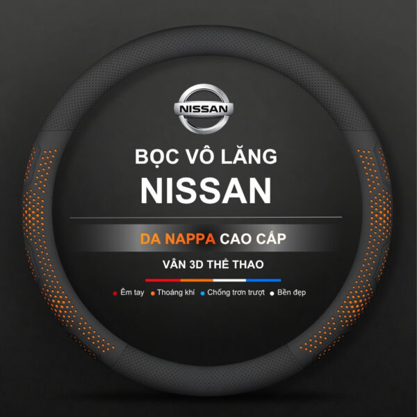 Bọc vô lăng xe Nissan Da Nappa cao cấp, hiện đại