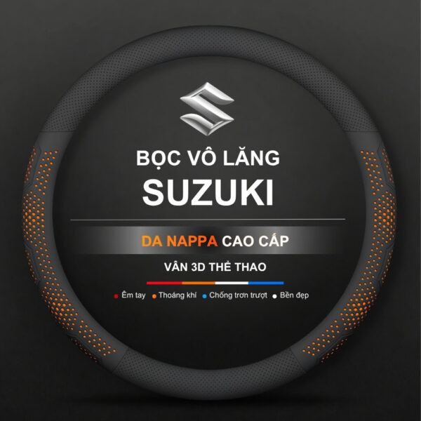 Bọc vô lăng xe Suzuki chất liệu Da Nappa cao cấp