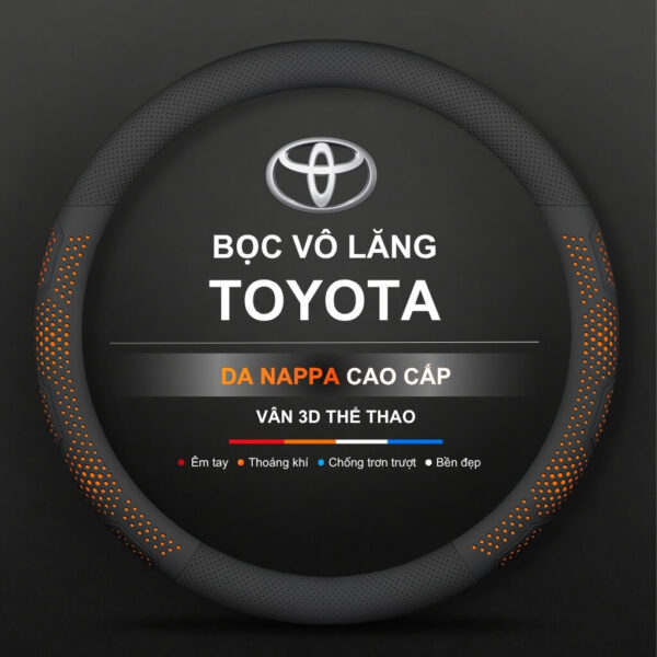 Bọc vô lăng xe Toyota Da Nappa cao cấp đạt chuẩn